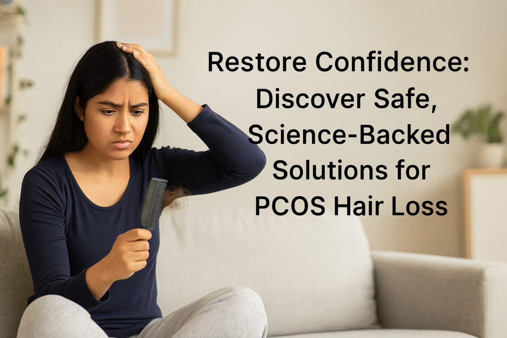 “Restore Confidence: Discover Safe, Science-Backed Solutions for PCOS Hair Loss.”