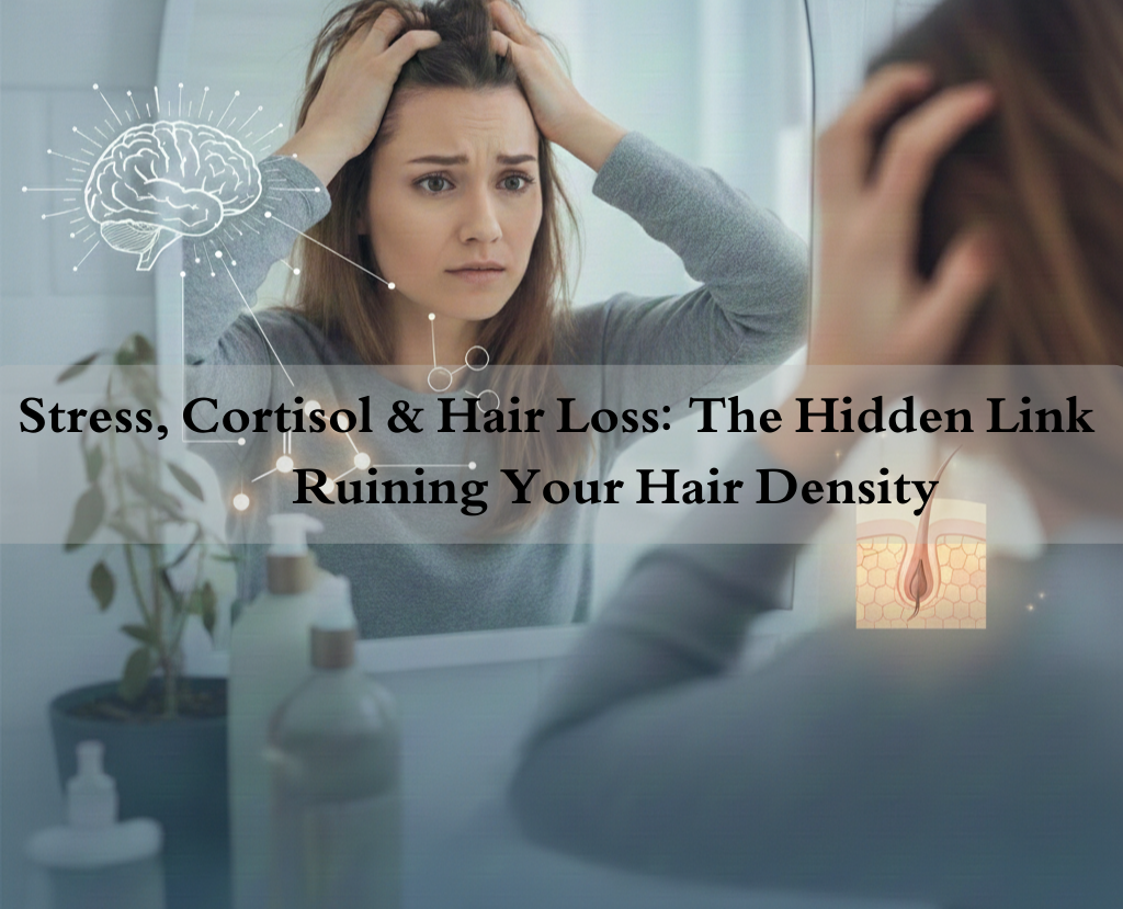 Learn how stress and cortisol trigger hair thinning and hair loss, plus the best treatments to restore healthy growth.