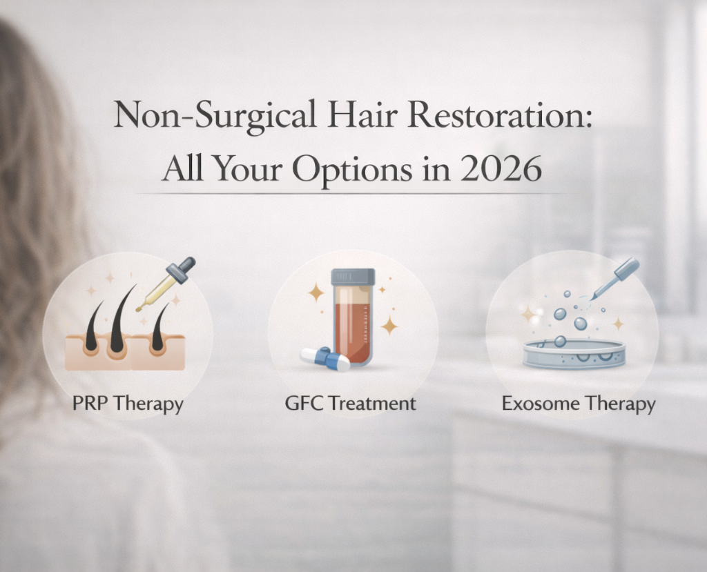 Discover the best non-surgical hair restoration treatments in 2026, including PRP, GFC, and Exosome Therapy, at Cosmeticstar in Leeds.