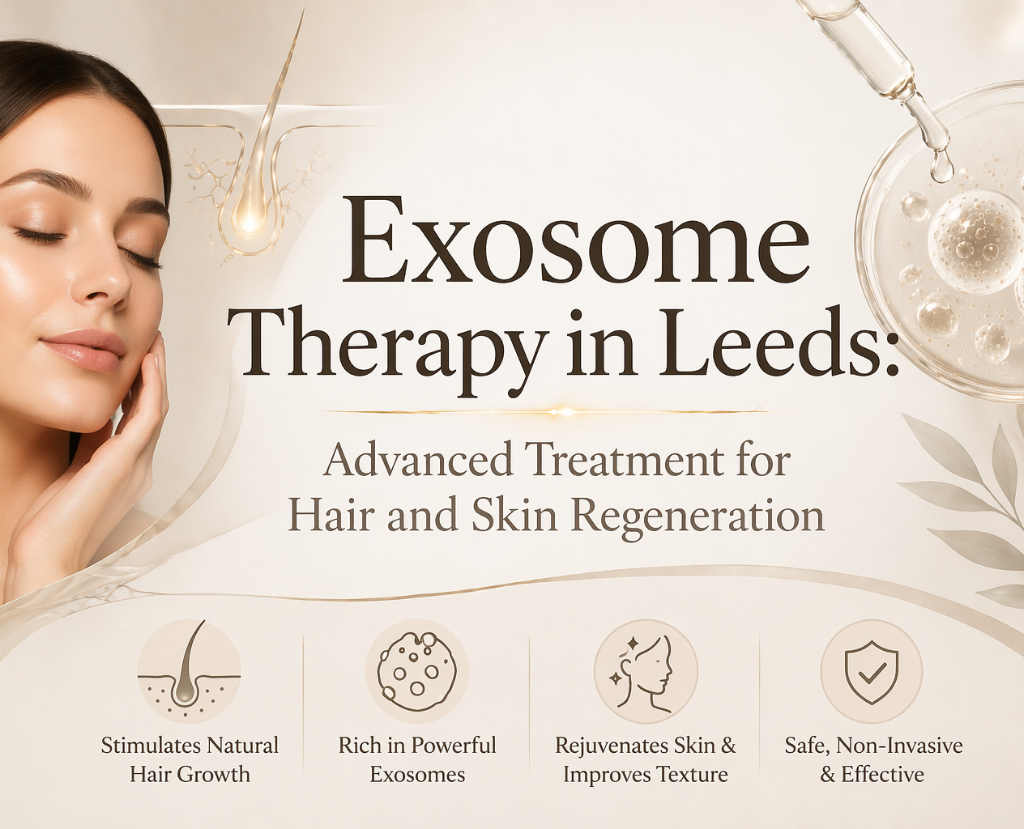 Discover exosome therapy for hair loss and skin rejuvenation. A non-surgical solution for natural regeneration at Cosmeticstar Leeds.