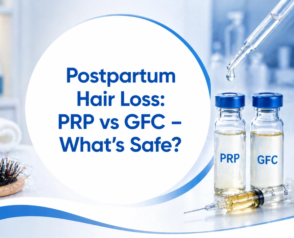 Experiencing postpartum hair loss? Learn whether PRP or GFC is safe after pregnancy and how Cosmeticstar in Leeds can help you restore your hair safely.